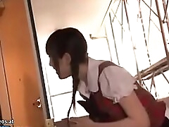 Japanese 18yo idol meets elder supporter at one's disposal his home